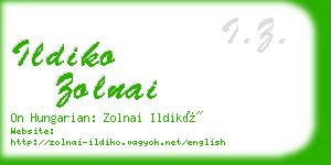 ildiko zolnai business card